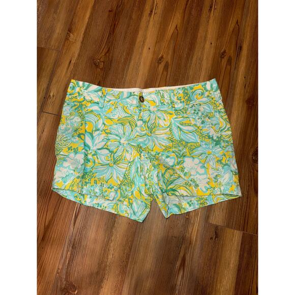 Lilly Pulitzer Callahan Shorts in a Dandelion Yellow Beach Gypsies size 10 - Picture 1 of 5